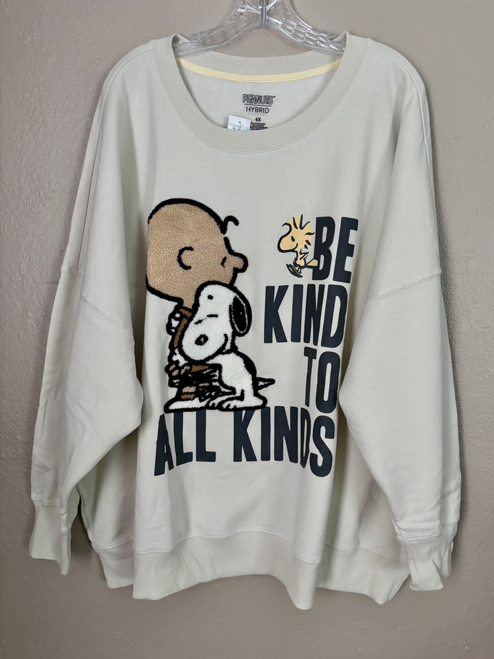 Peanuts Crew Sweatshirt Maurice’s Plus Size 4X  Charlie Brown Snoopy BE KIND